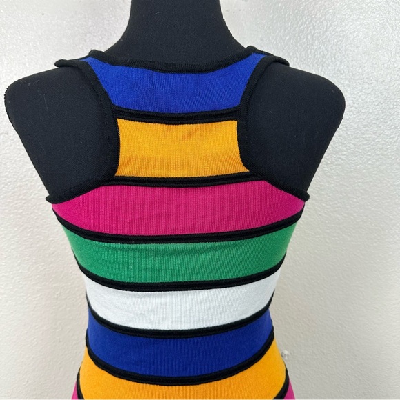 Y2K Wet Seal Striped Bodycon Dress Multicolor Women's Size S - Picture 6 of 13